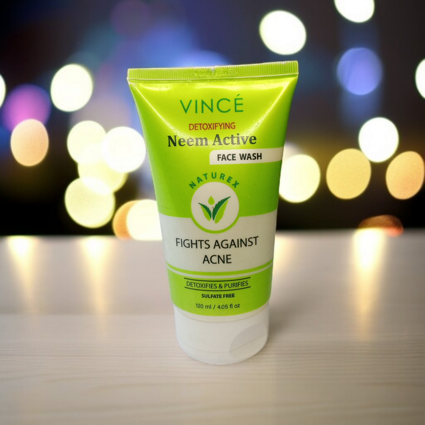 Vince Neem Active Face Wash - Anti - Acne, Detoxifying,Sulfate - Free Cleanser 120ml