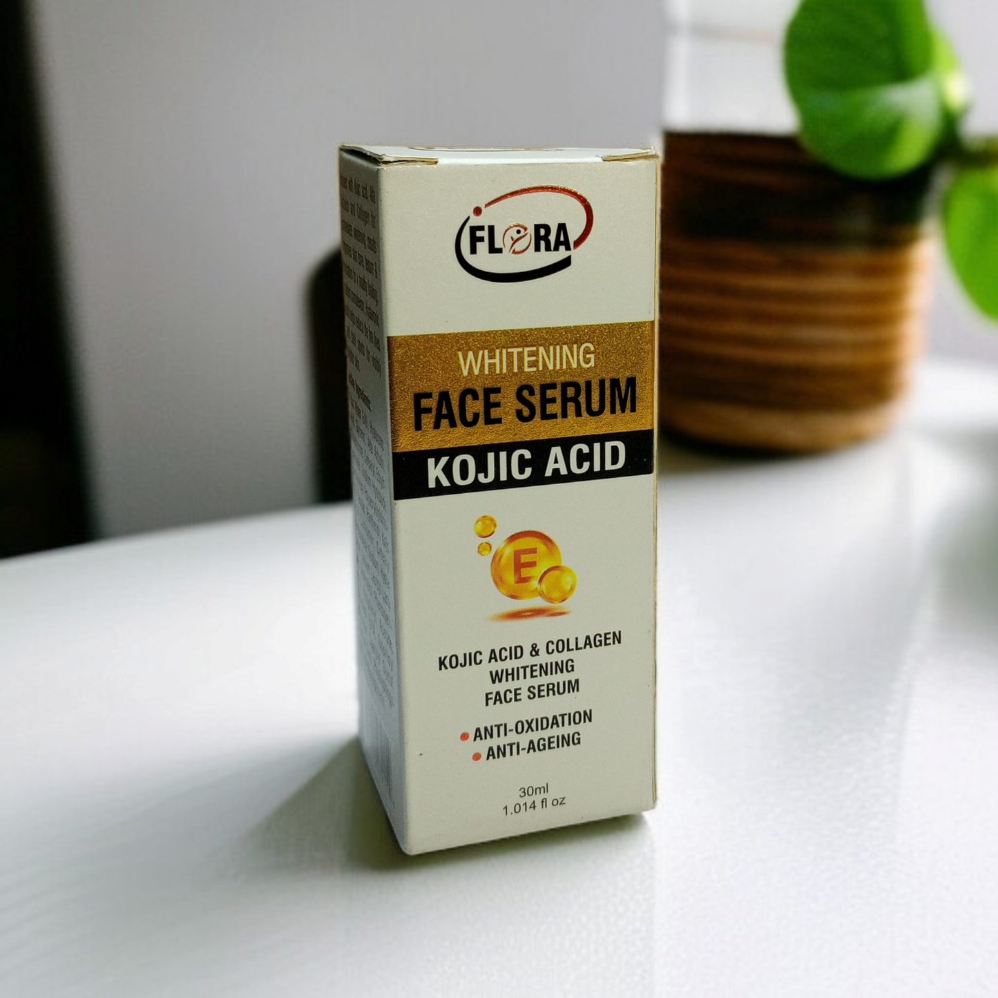 Flora Whitening Face Serum with Kojic Acid – Dark Spot Corrector & Skin Brightening Formula (30ml)