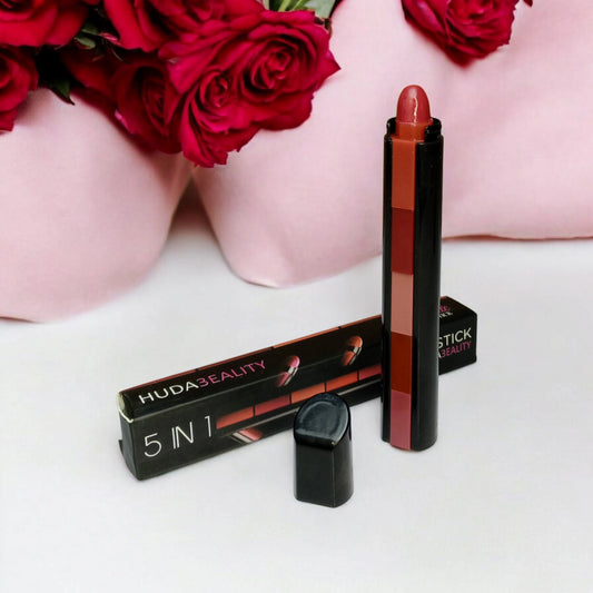 Huda Beauty 5 in 1 Lipstick with bold matte shades