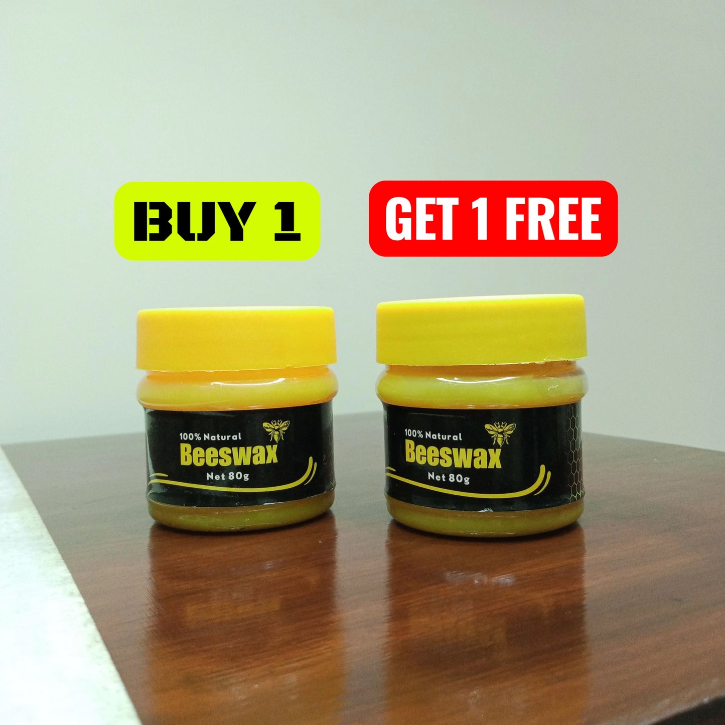 Original Bee Wax Furniture Shiner Polish + Foam Set  – Buy 1 Get 1 Free |Free Delivery In Pakistan